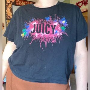Juicy firework crop tee